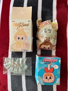 Pop Mart Labubu with dress & Cry Baby x Powerpuff Girls